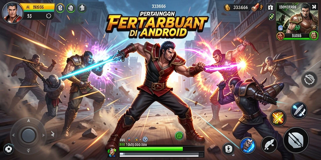 Tampilan gameplay mendebarkan dari 333666 dalam pertarungan penuh aksi.