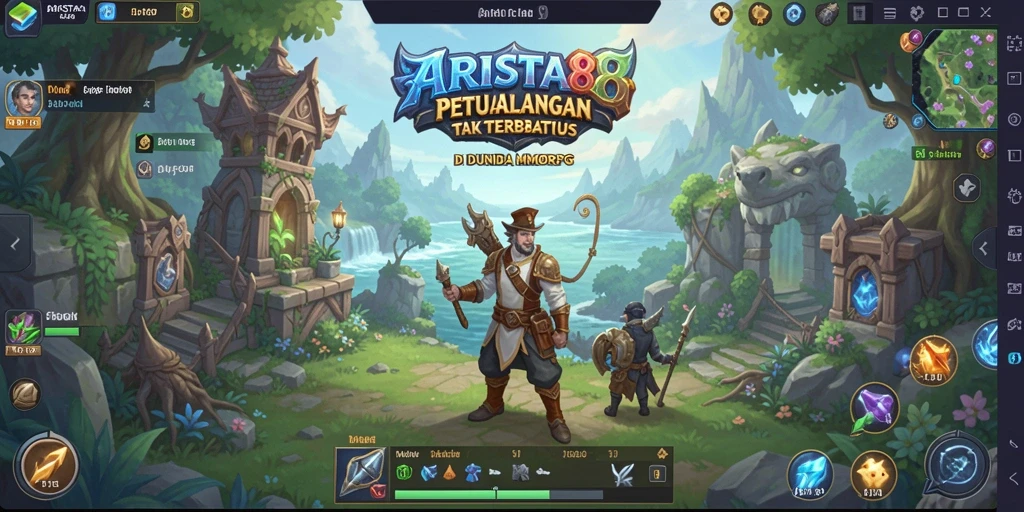 Screenshot gameplay ARISTA88 dengan karakter dan pertarungan epik.