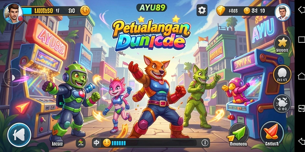 Tampilan gameplay AYU89 yang seru dan penuh warna.