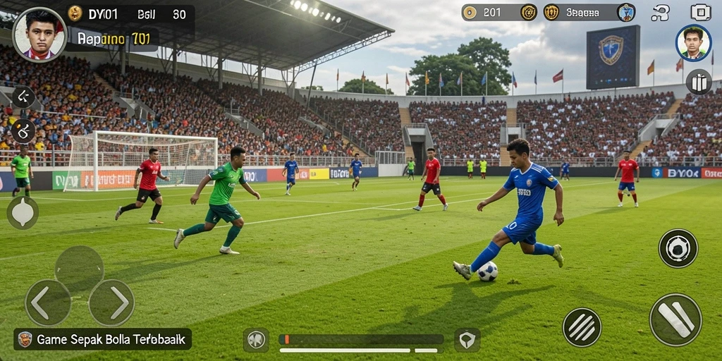 Gameplay menarik dari DY01 yang menunjukkan aksi sepak bola nyata.