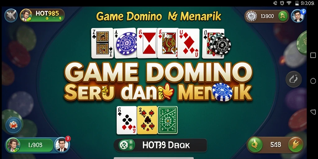 Tampilan gameplay HOT985 yang seru dalam permainan Domino.