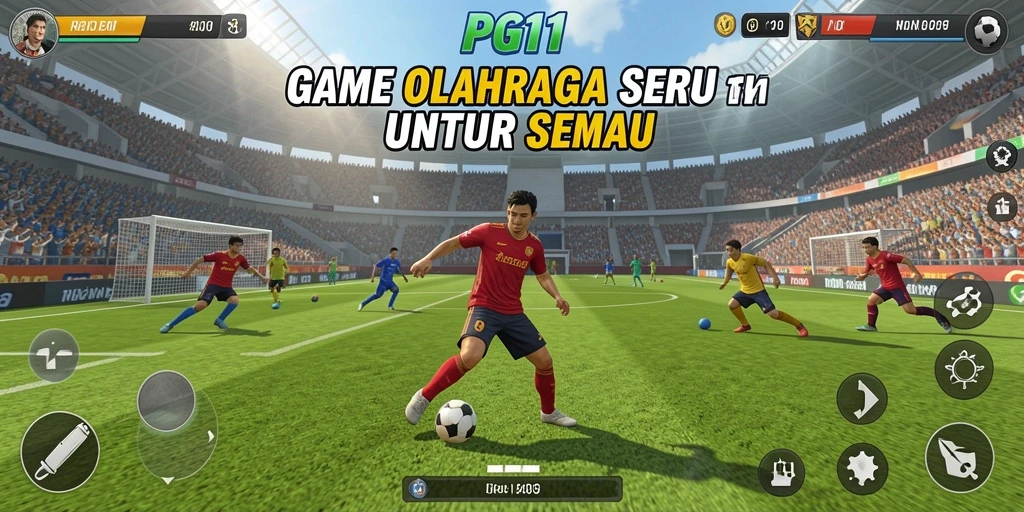 Screenshot PG11 menunjukkan aksi olahraga yang mendebarkan dan grafis yang menawan.